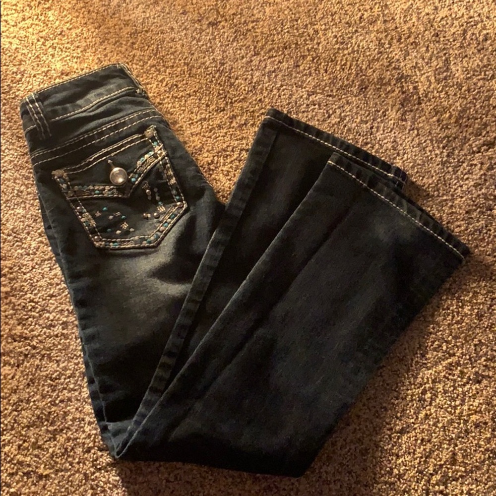 Cute little girl pants boot cut